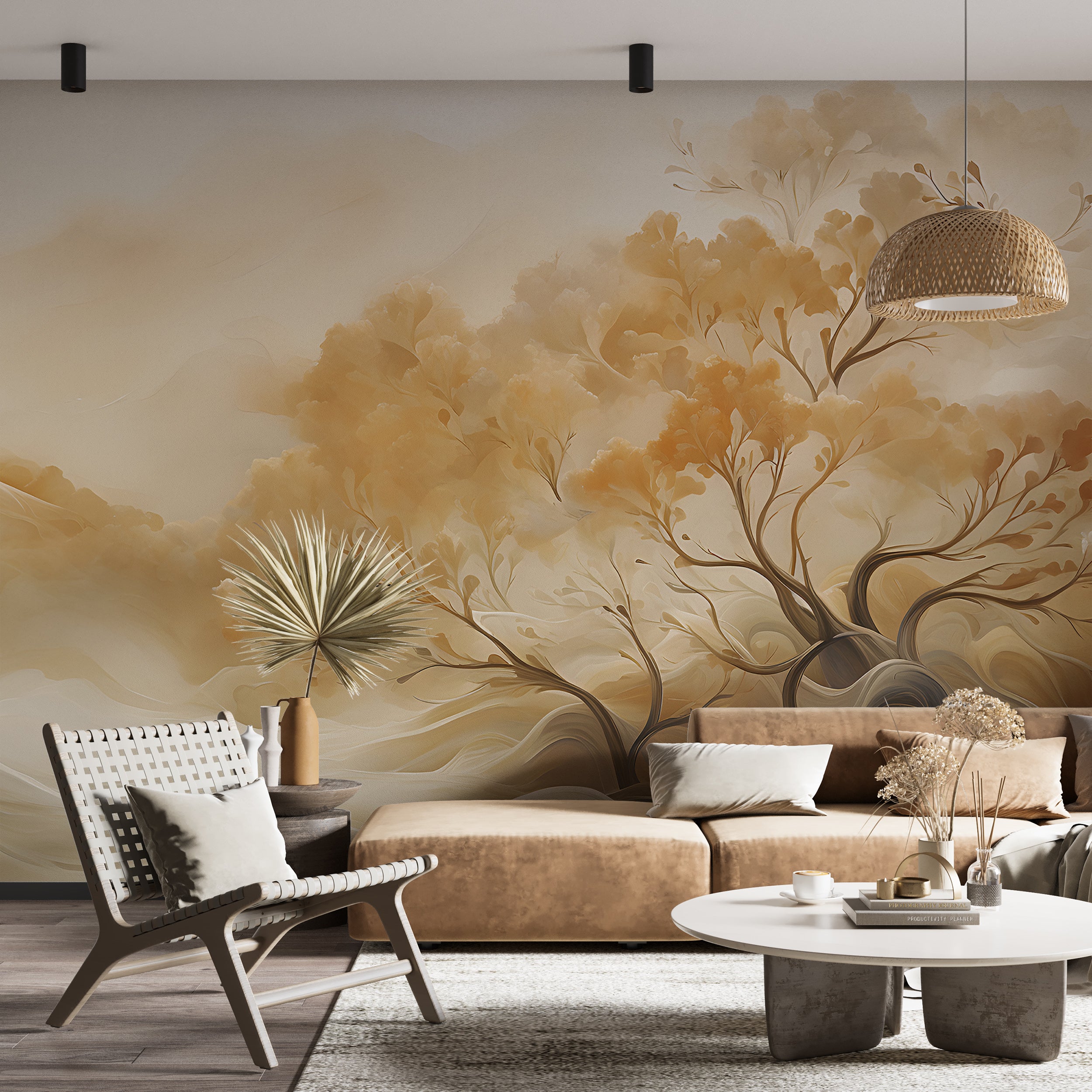 Wavy Painting Home Wall Decoration