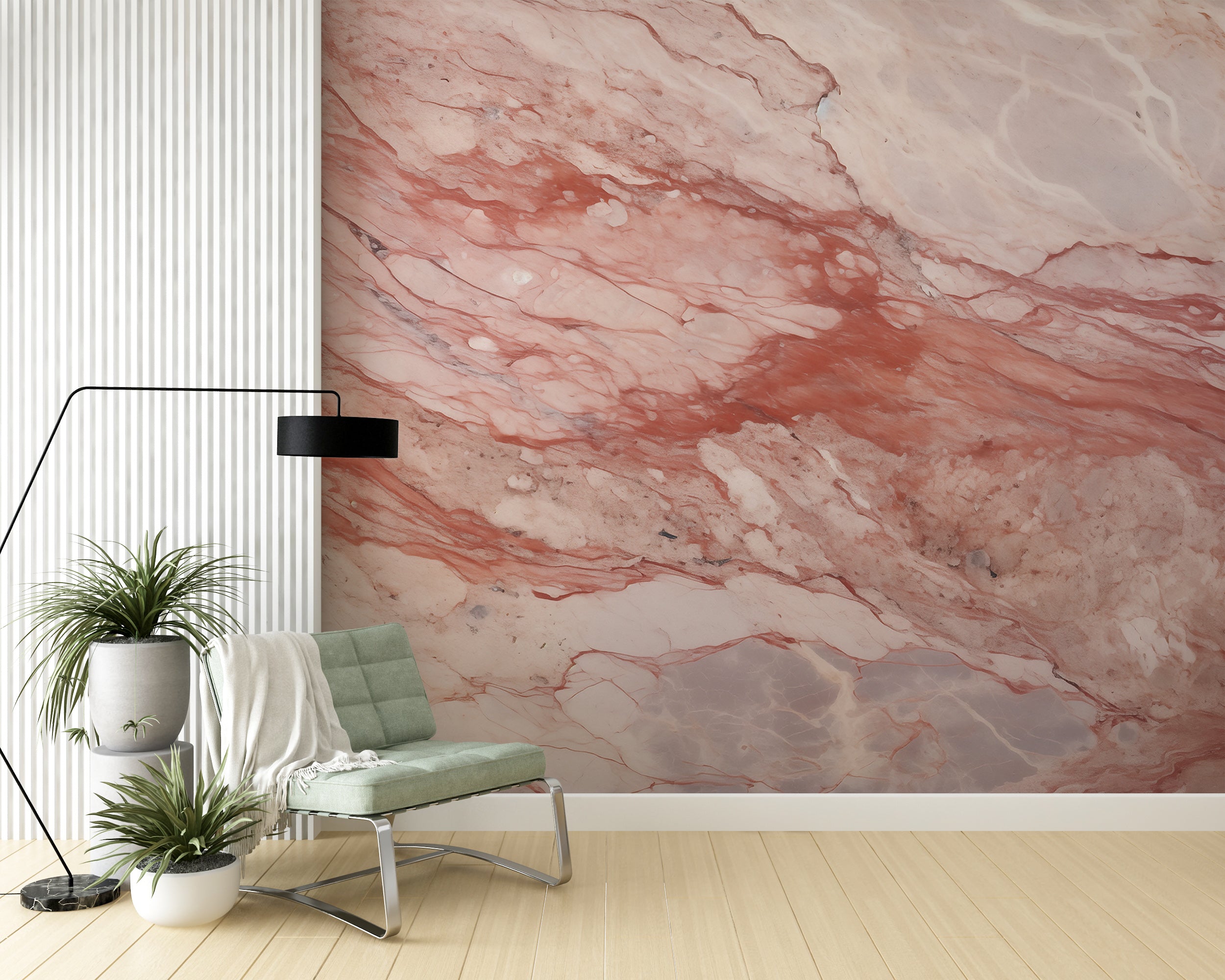 Luxurious Pink Marble Removable Mural