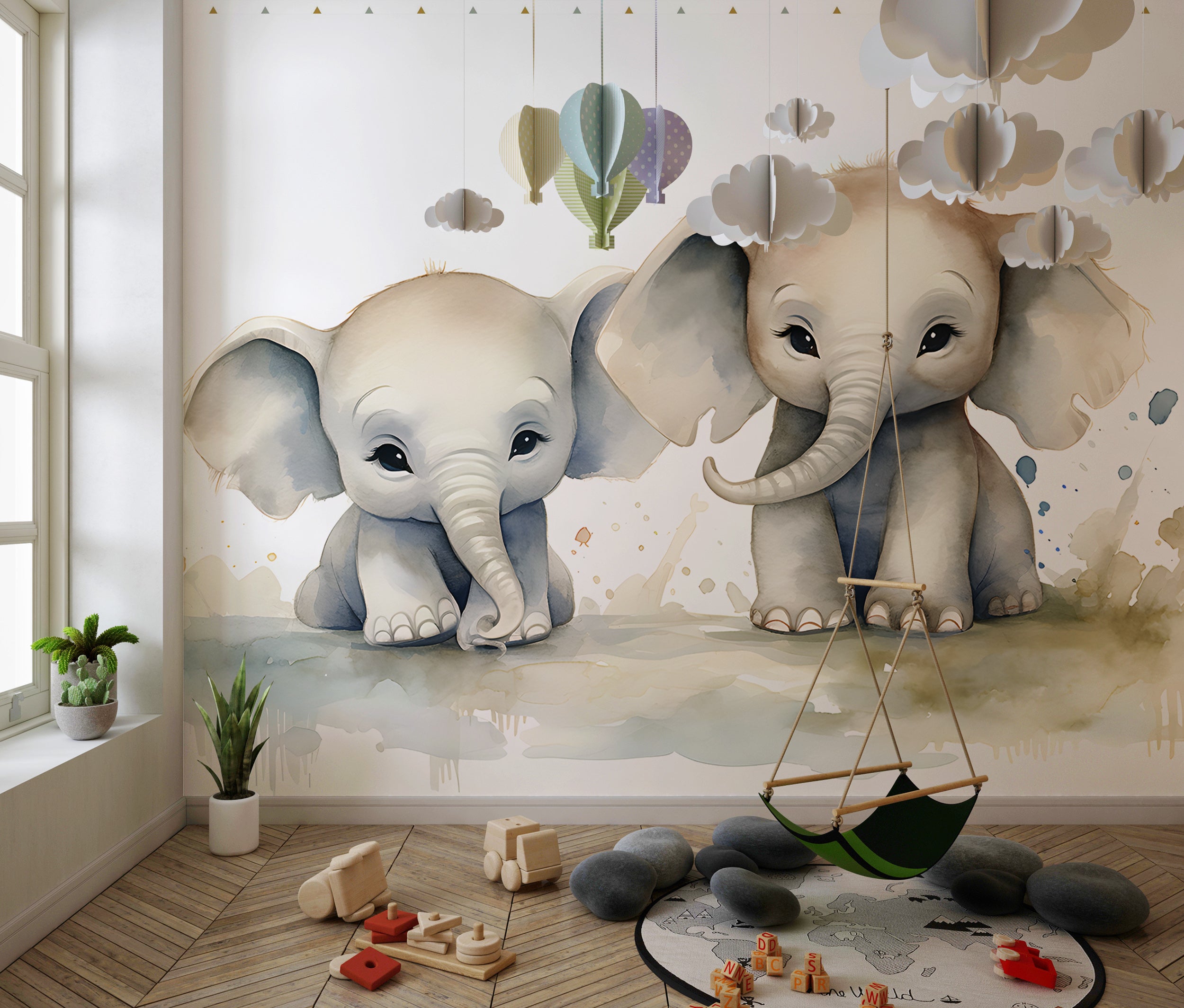 Elephant Wallpaper for Kids' Room