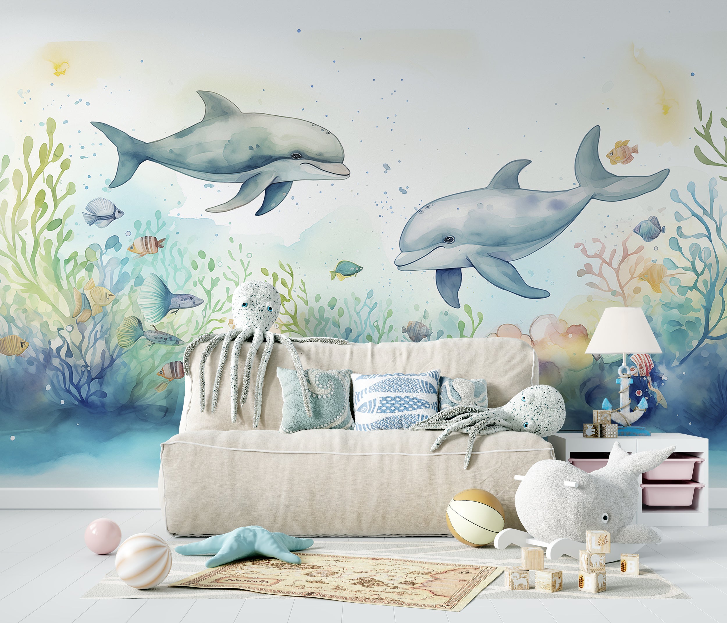 Underwater Life Wall Decal for Nursery