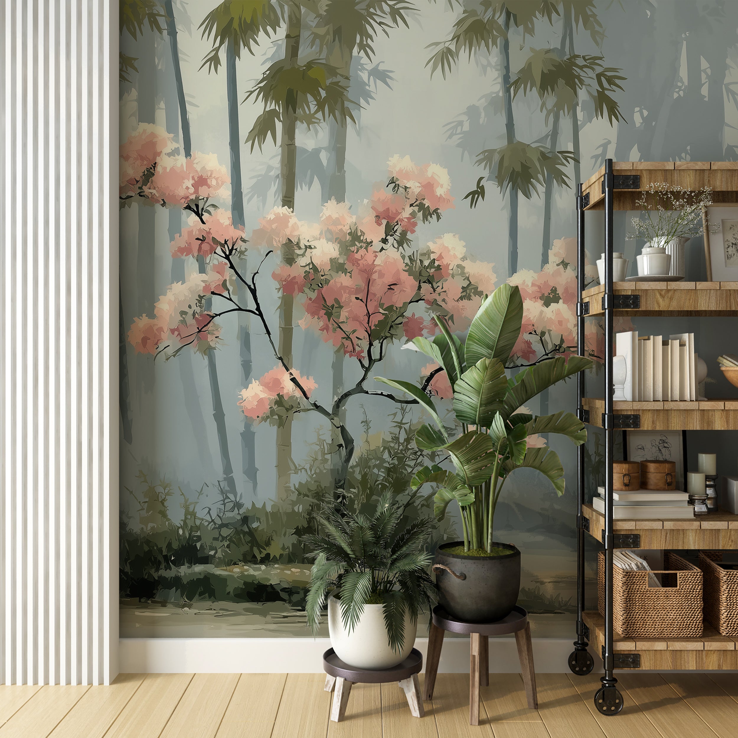 Removable Japanese inspired mural

Cherry trees and cranes wallpaper