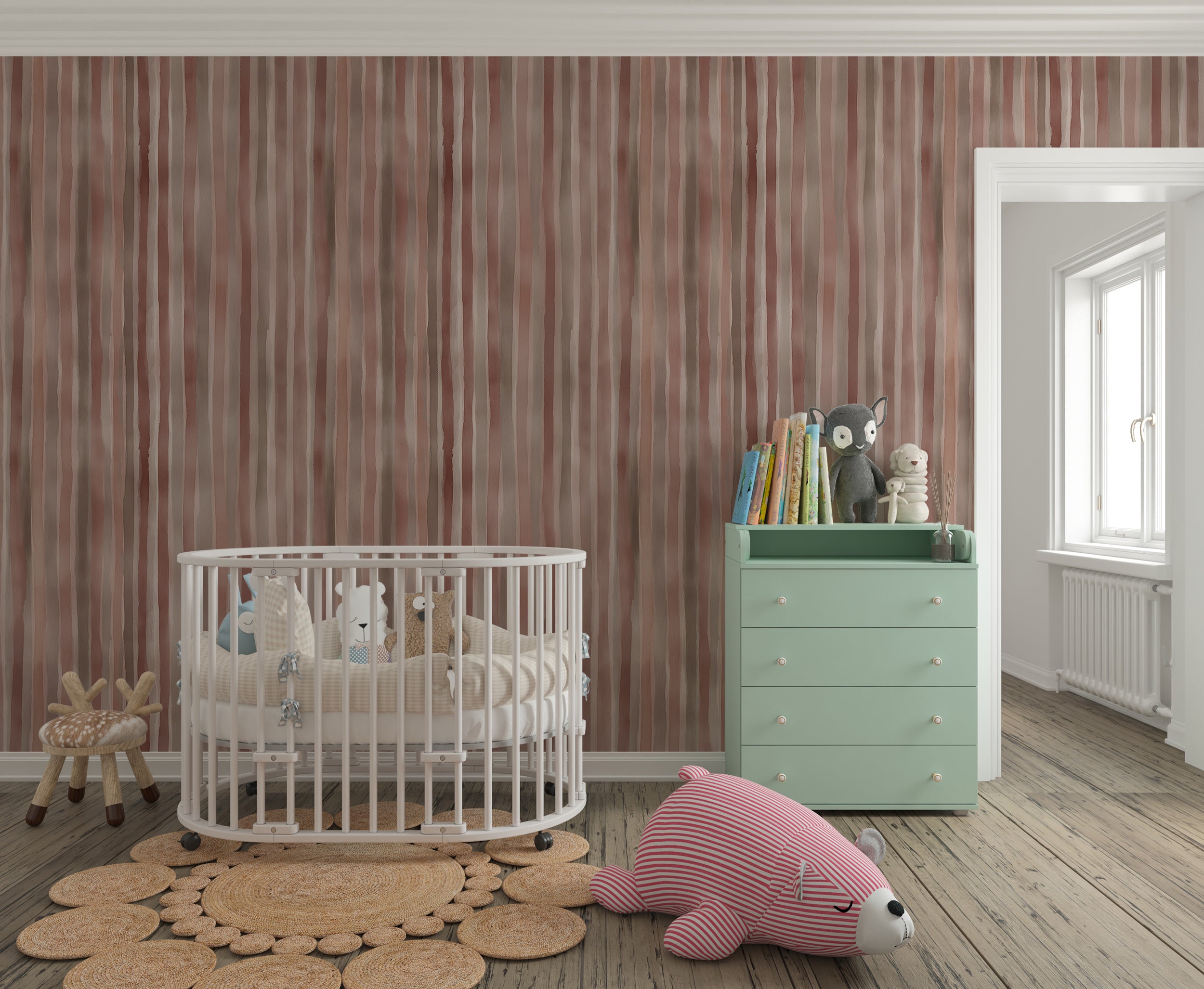 earthy tone abstract stripe wallpaper

red and pink watercolor wall art