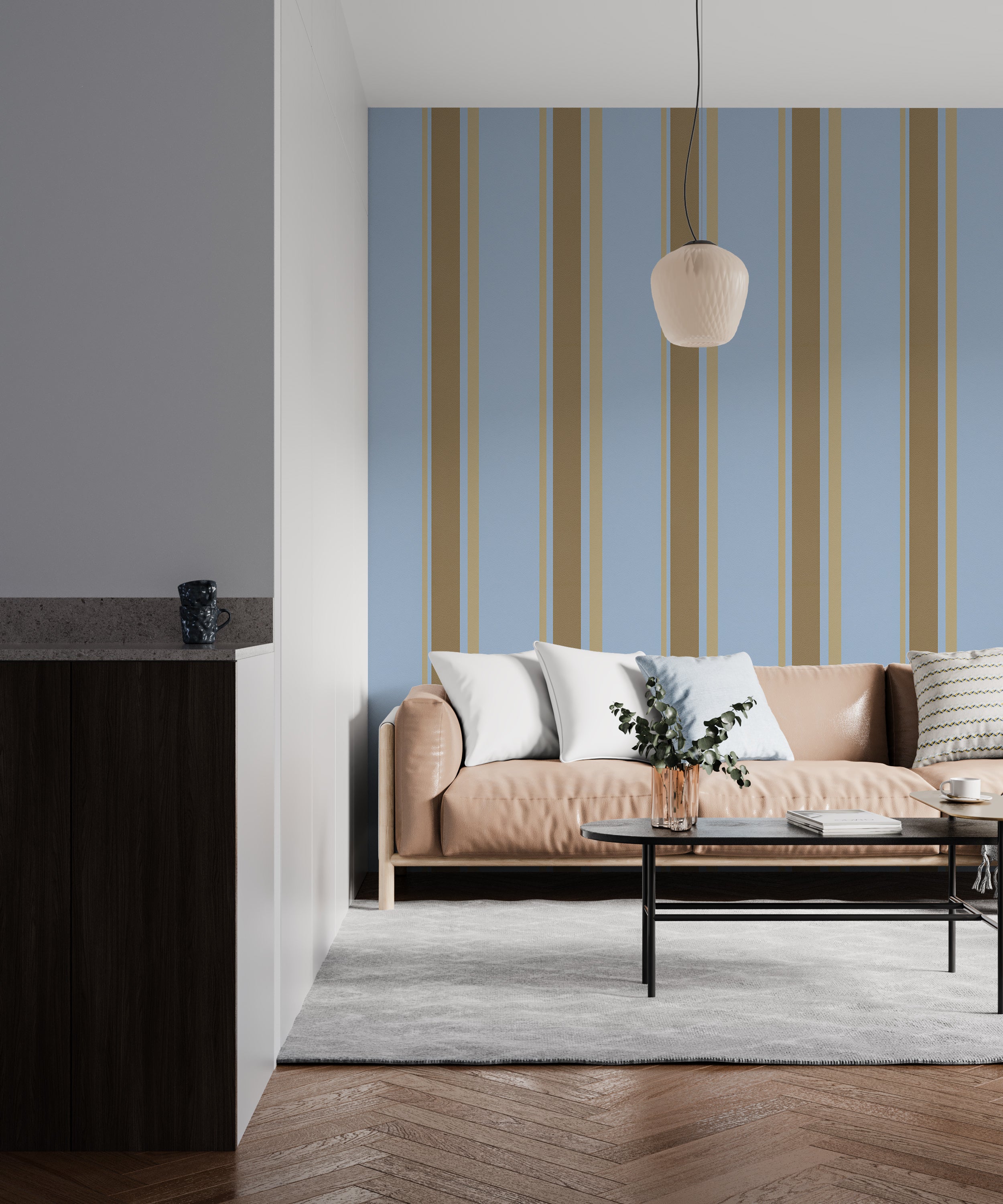 Pale blue and beige wallpaper pattern

Elegant vertical stripe wallpaper