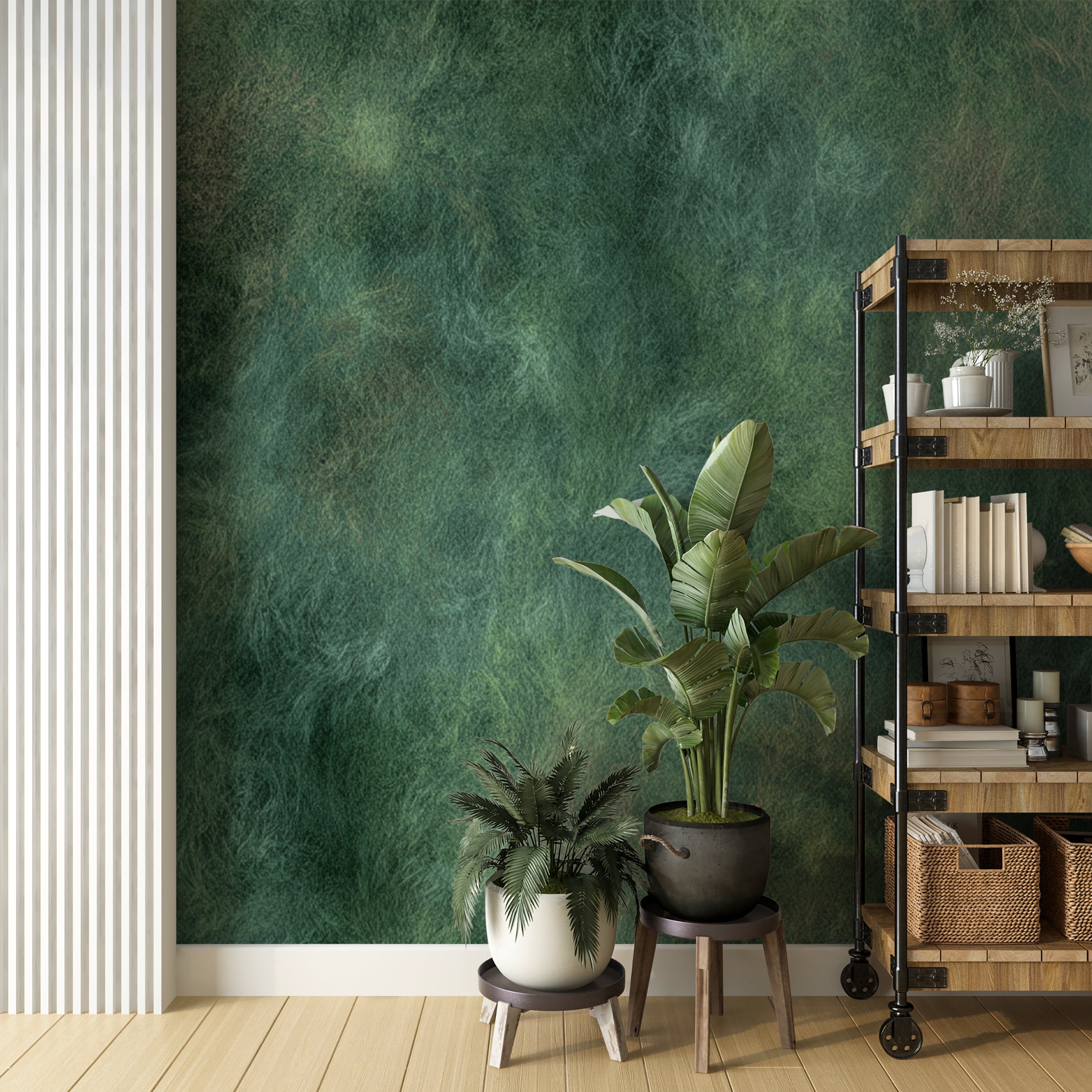 organic textured wall mural green background
modern green wallpaper with soft texture