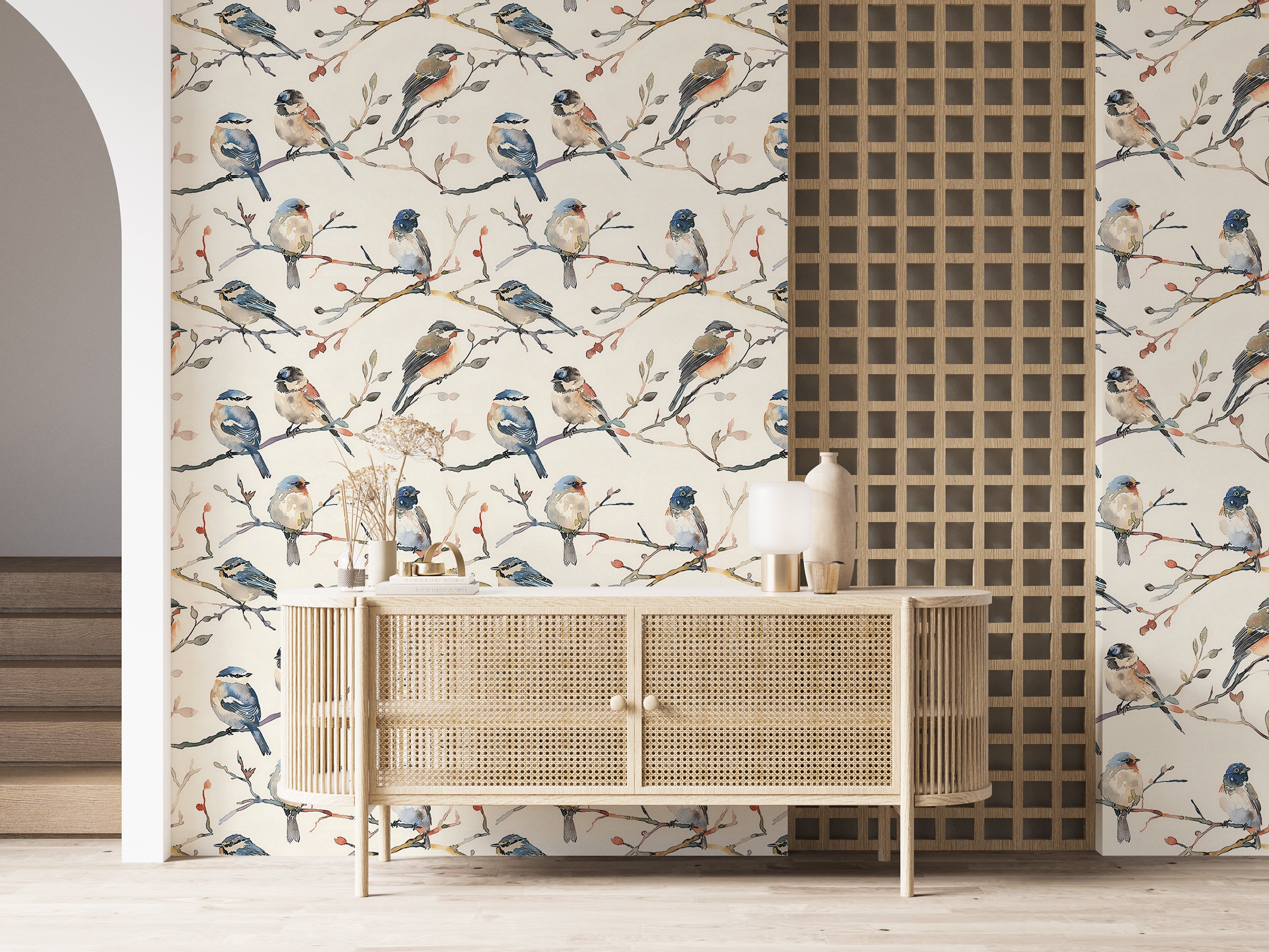 Easy-to-Install Peel and Stick Bird Wallpaper