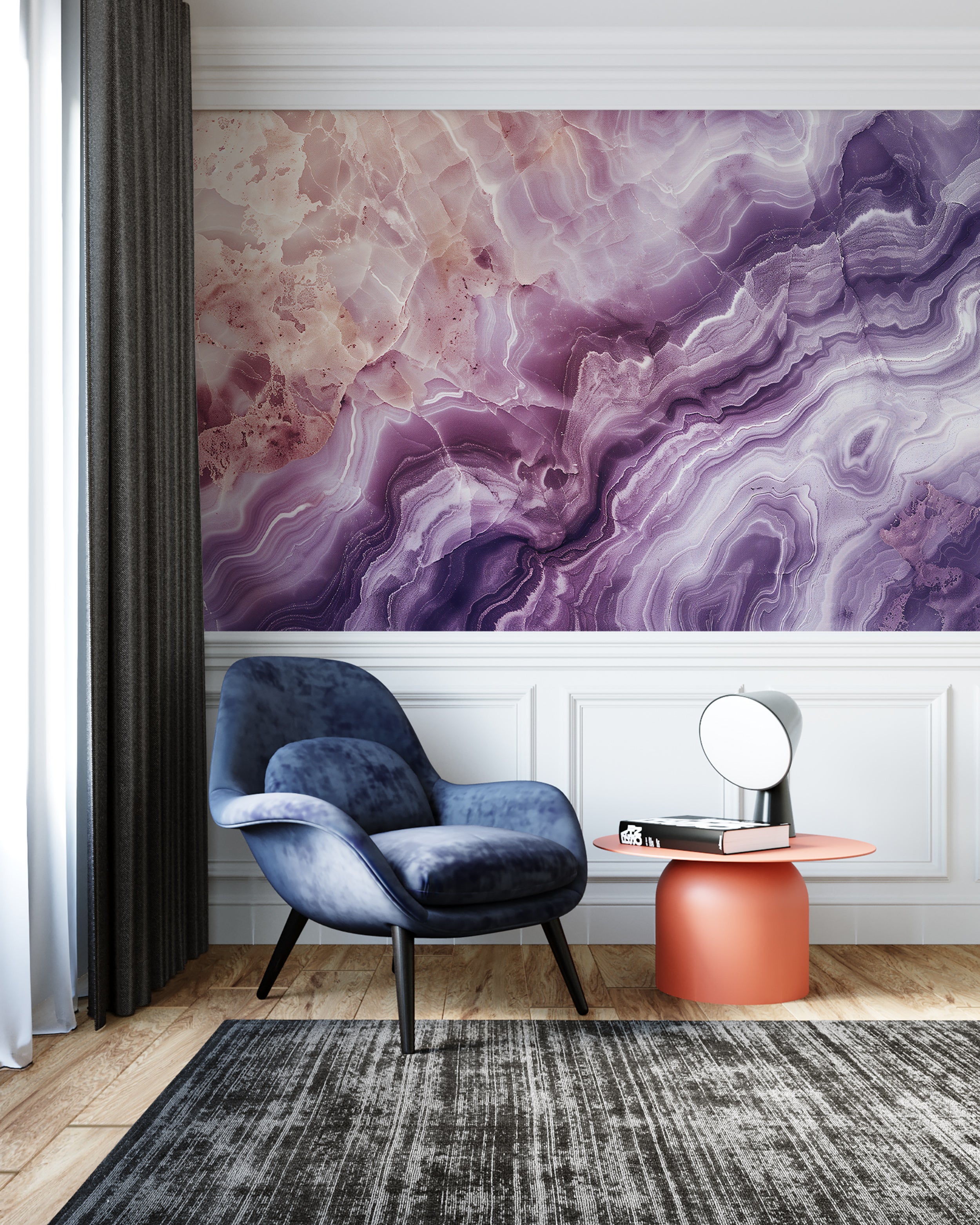 Baby Pink factory Purple Silver Gray Marble Wallpaper Wall Sticker decor Ceiling Mural Exclusive Design PhotoWallpaper