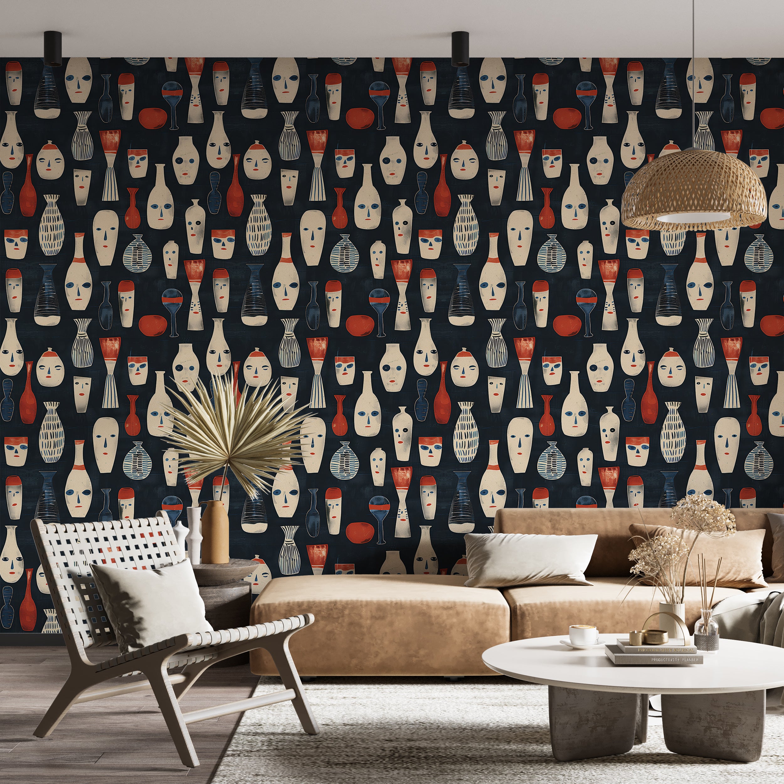 Contemporary art wallpaper for a unique home accent