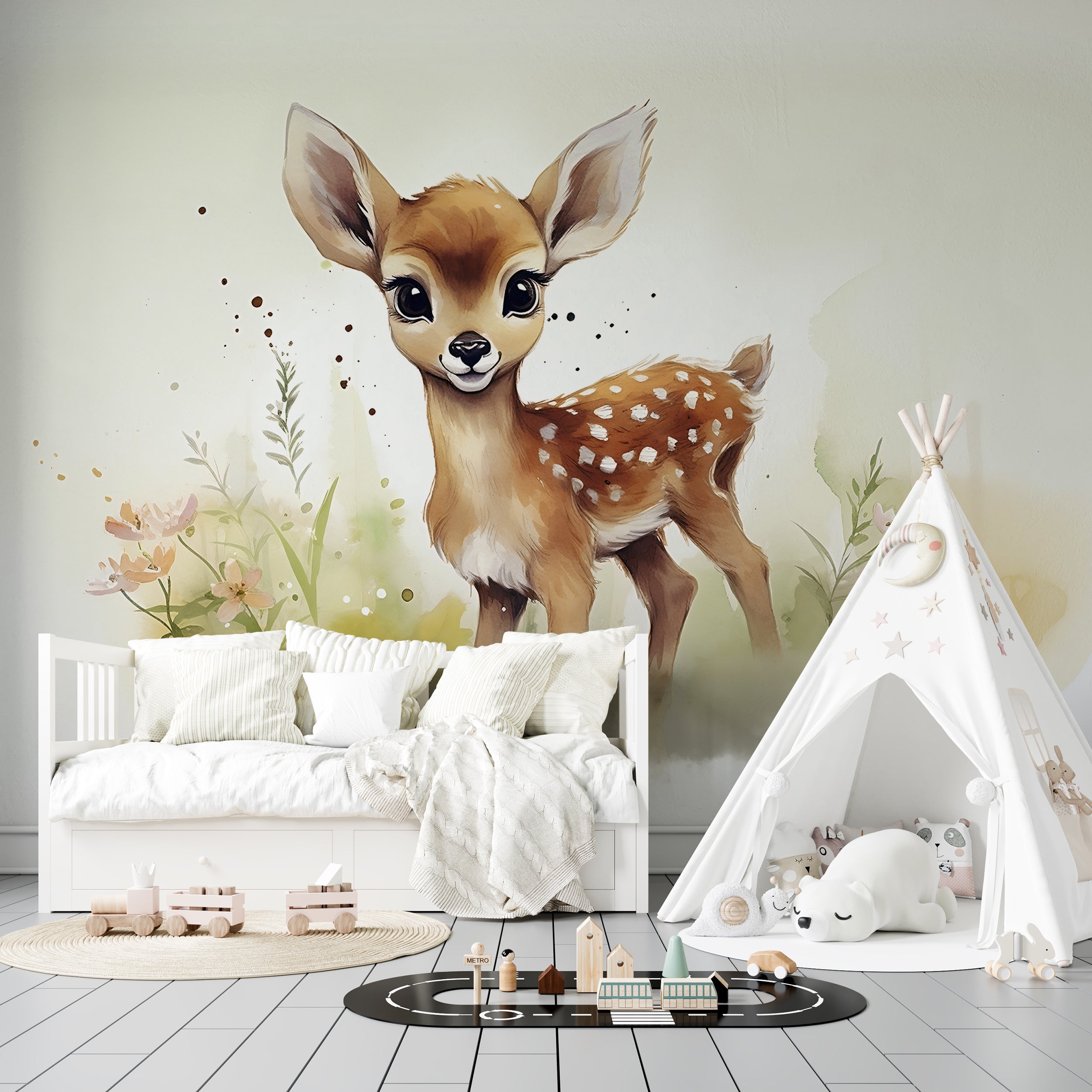 Cozy Forest Retreat Wall Mural