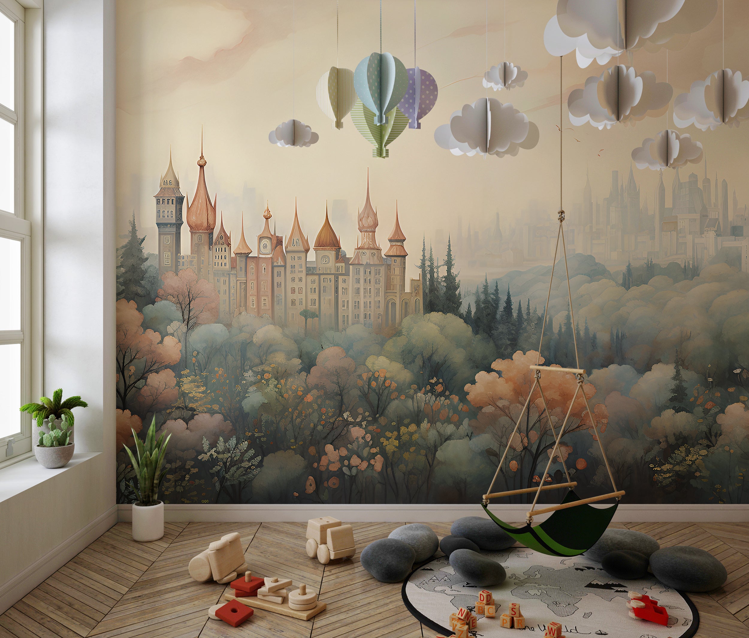 Vintage Landscape Peel and Stick Wall Mural"
