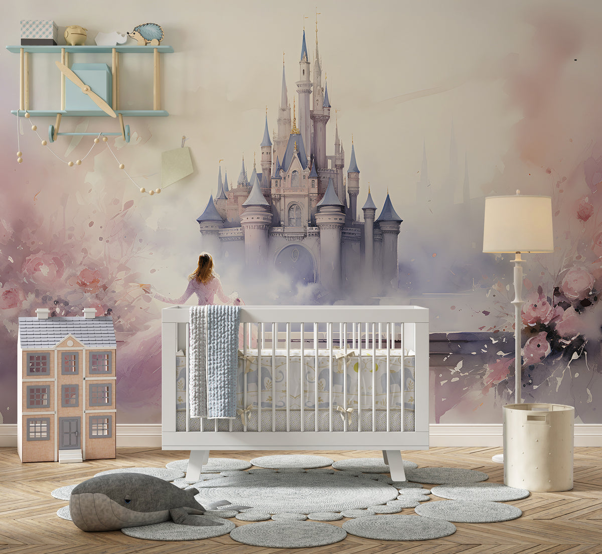 Princess Castle Wall Mural - Nursery Fairytale Wallpaper