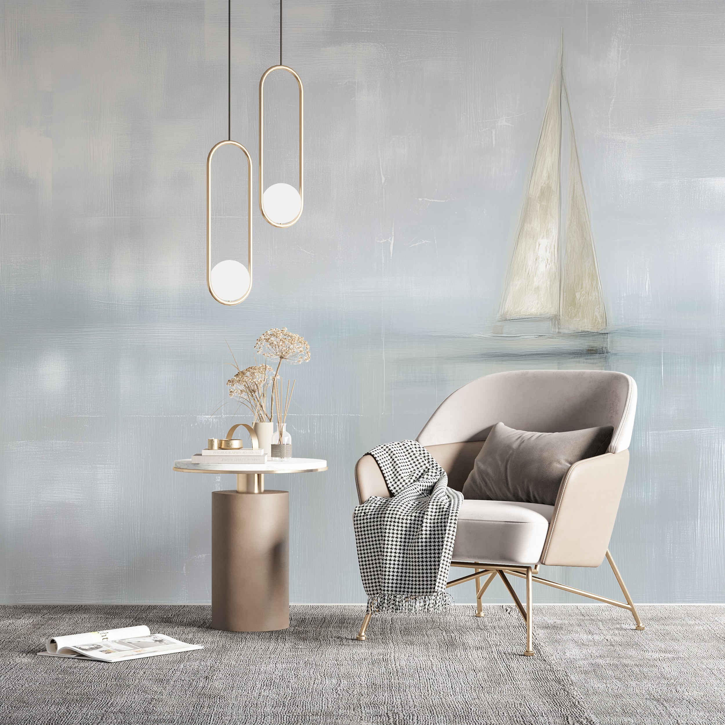 White sailboat ocean wall mural

Light blue watercolor sea wallpaper