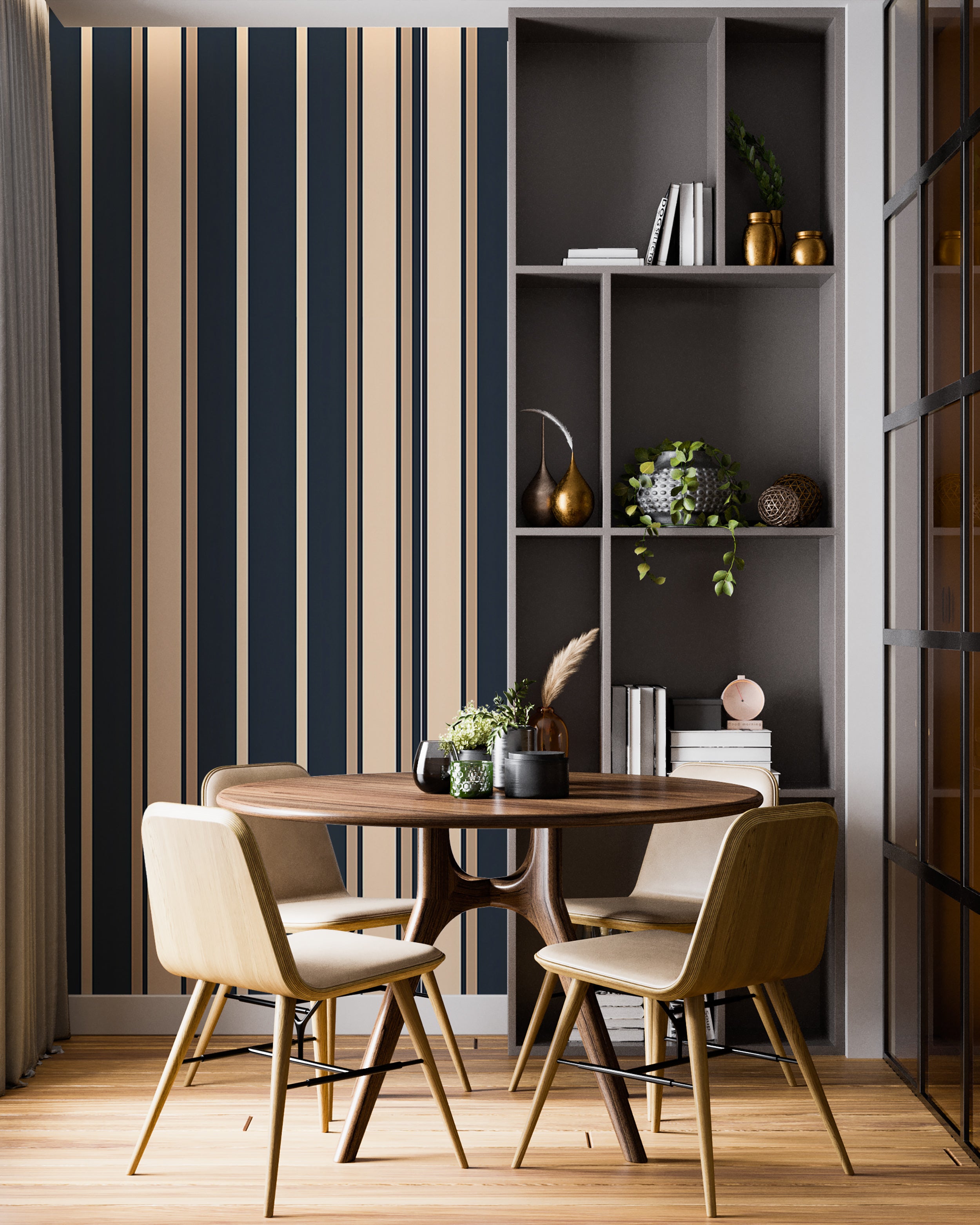 Elegant Vertical Striped Wall Covering