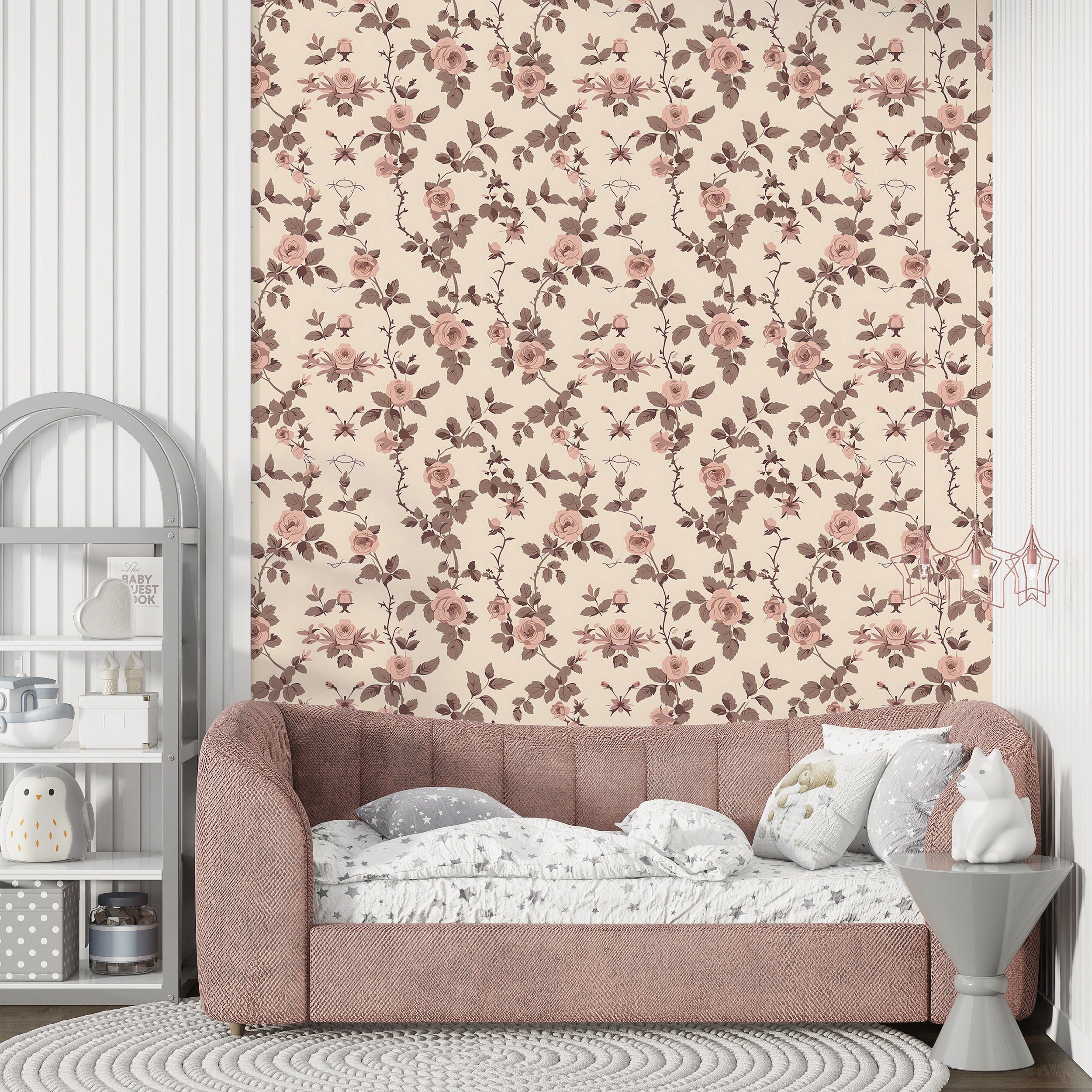 Watercolor floral wallpaper perfect for any room
