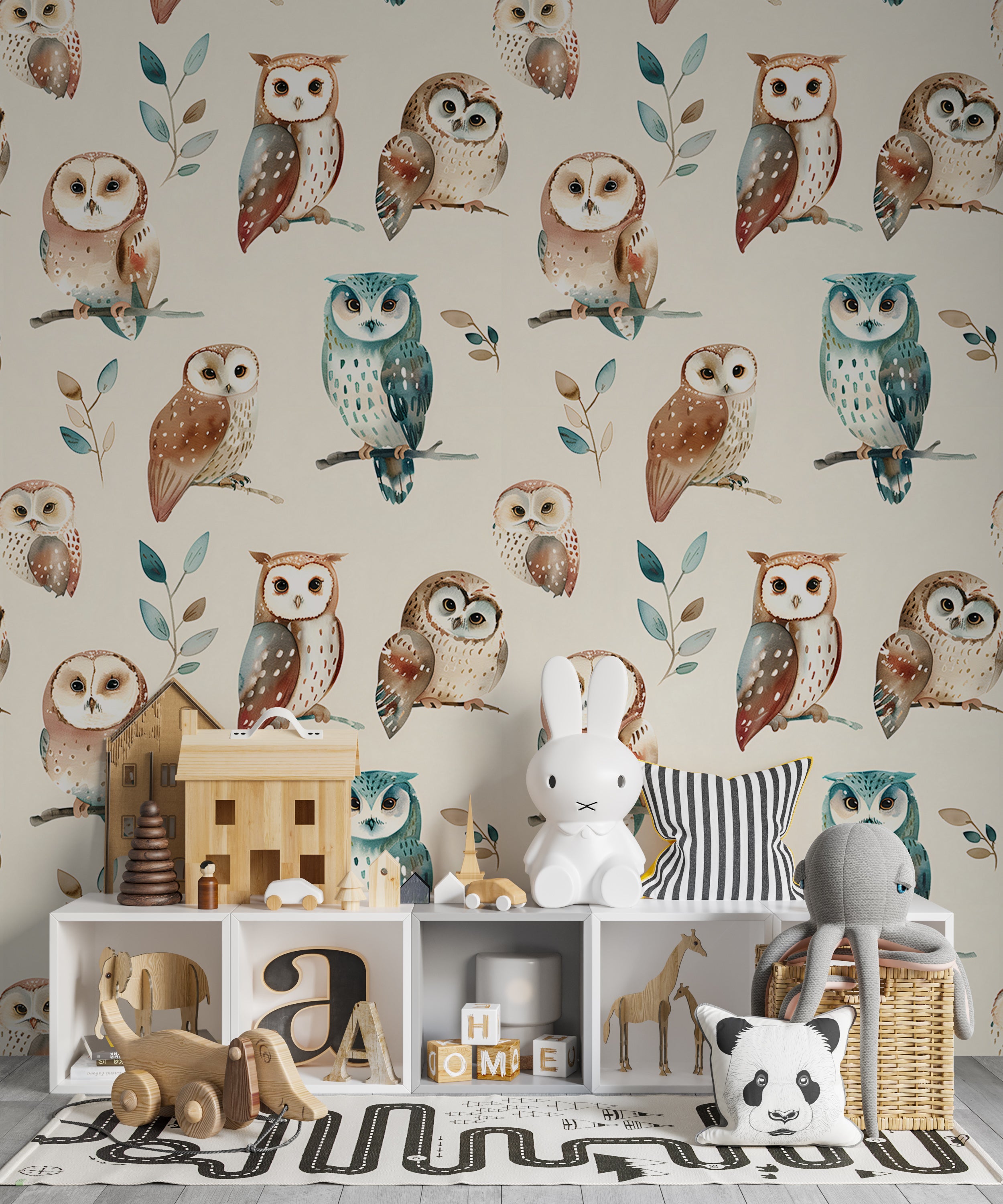PVC-free nursery owl wall decor