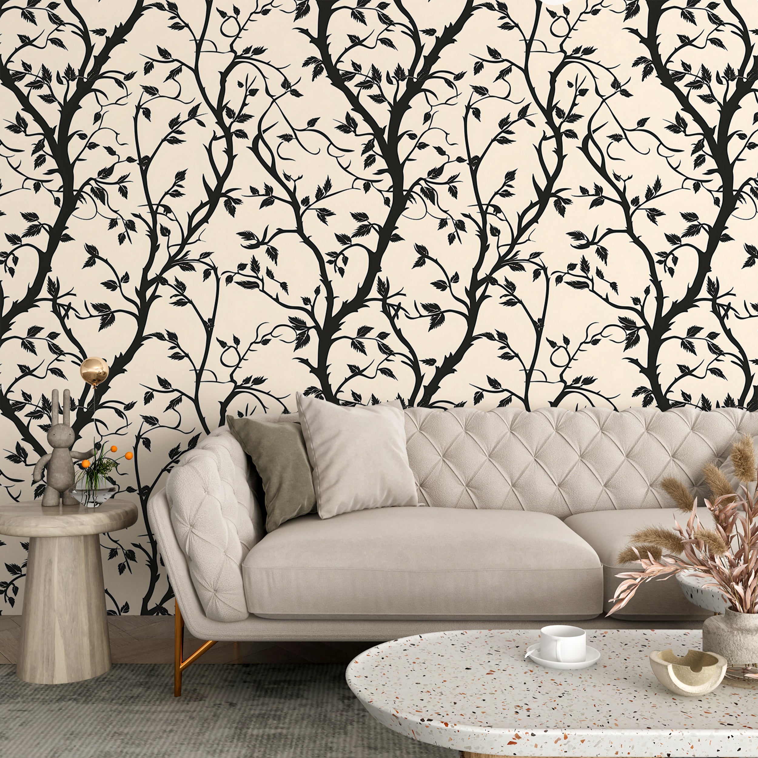 Peel and stick gothic wallpaper