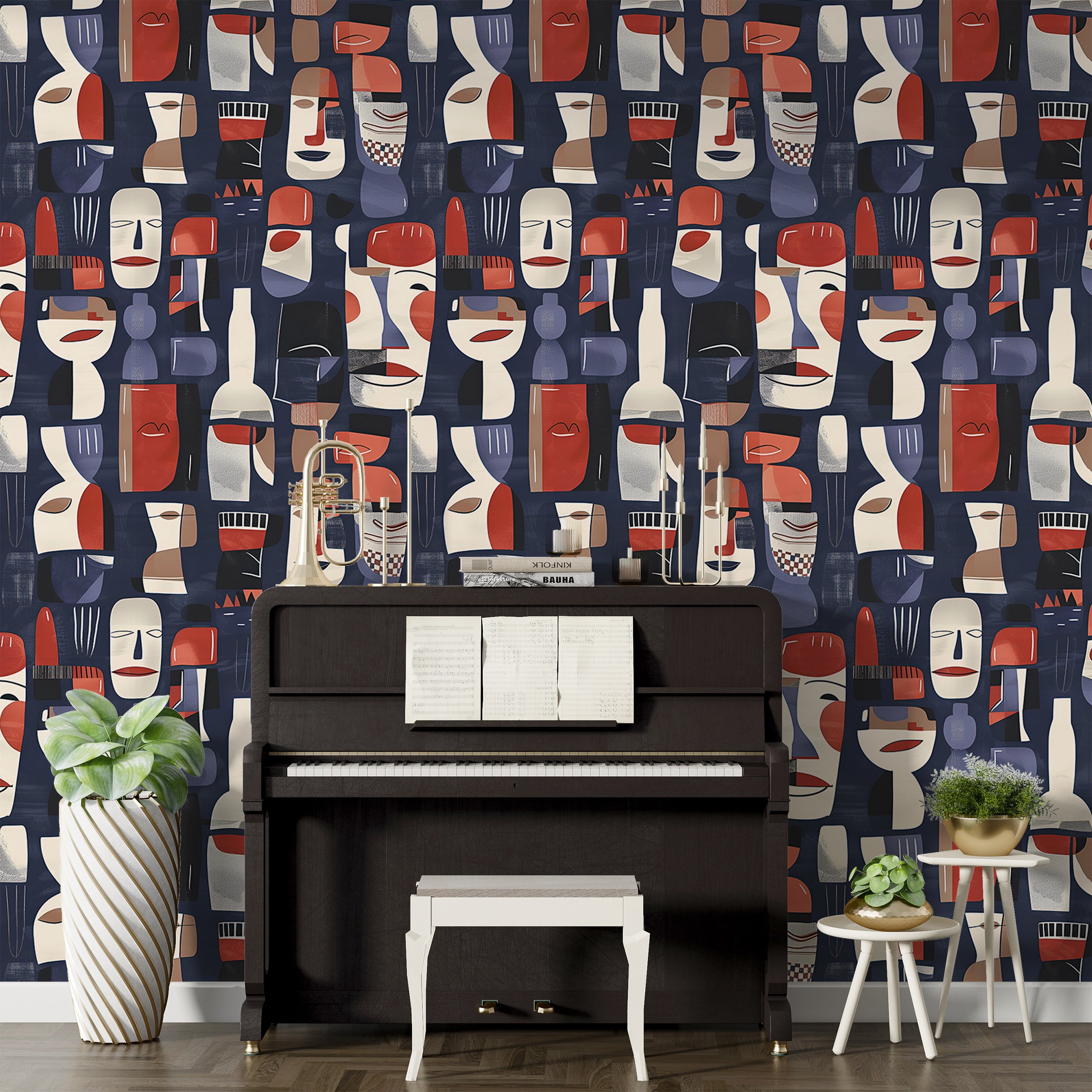 Perfect for adding an artistic flair to any room, this removable wallpaper is easy to apply and remove, making it an ideal choice for renters and those who love to change their decor frequently. Enhance your interiors with this stylish and eye-catching modern wallpaper.