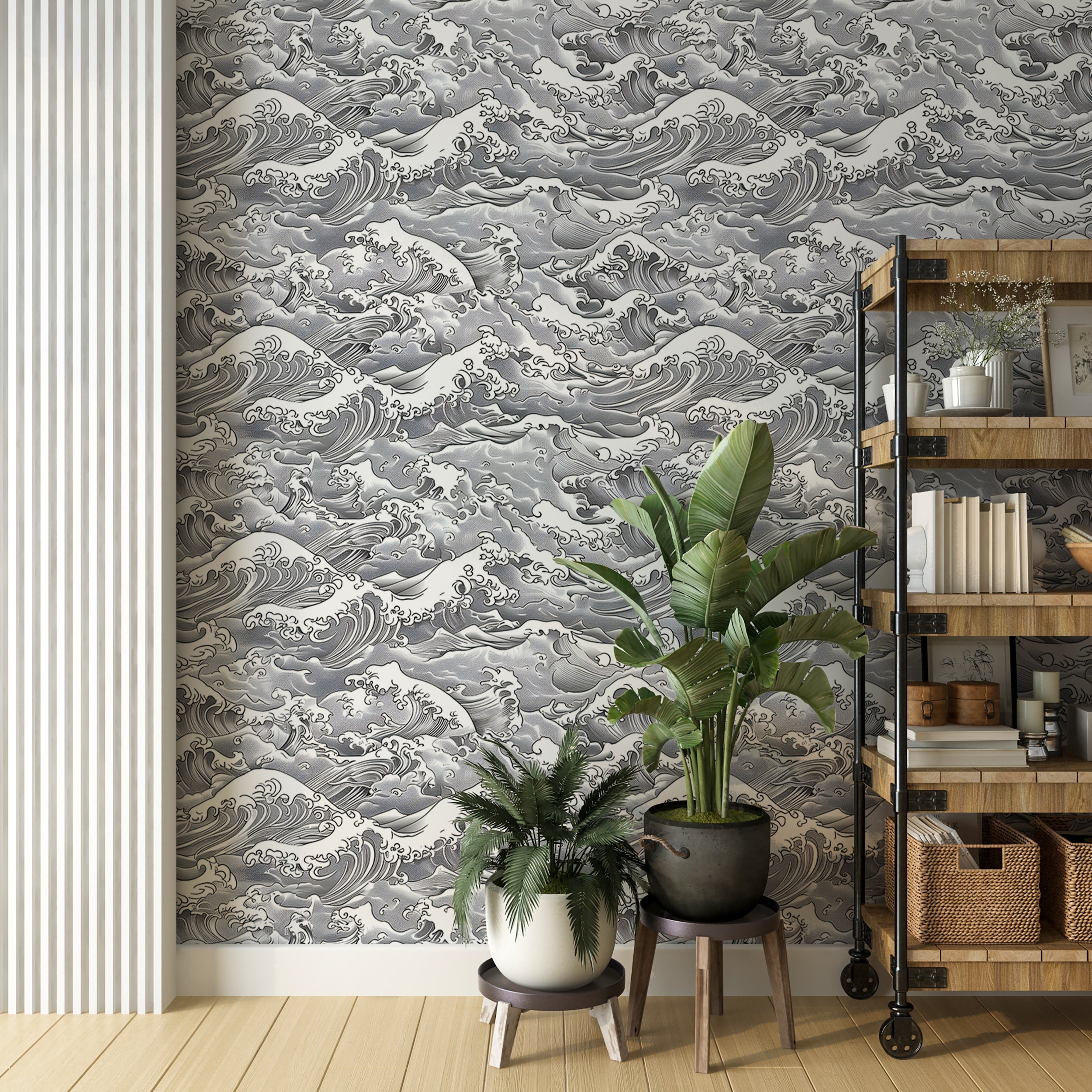 Eco-Friendly Grey Ocean Wall Art