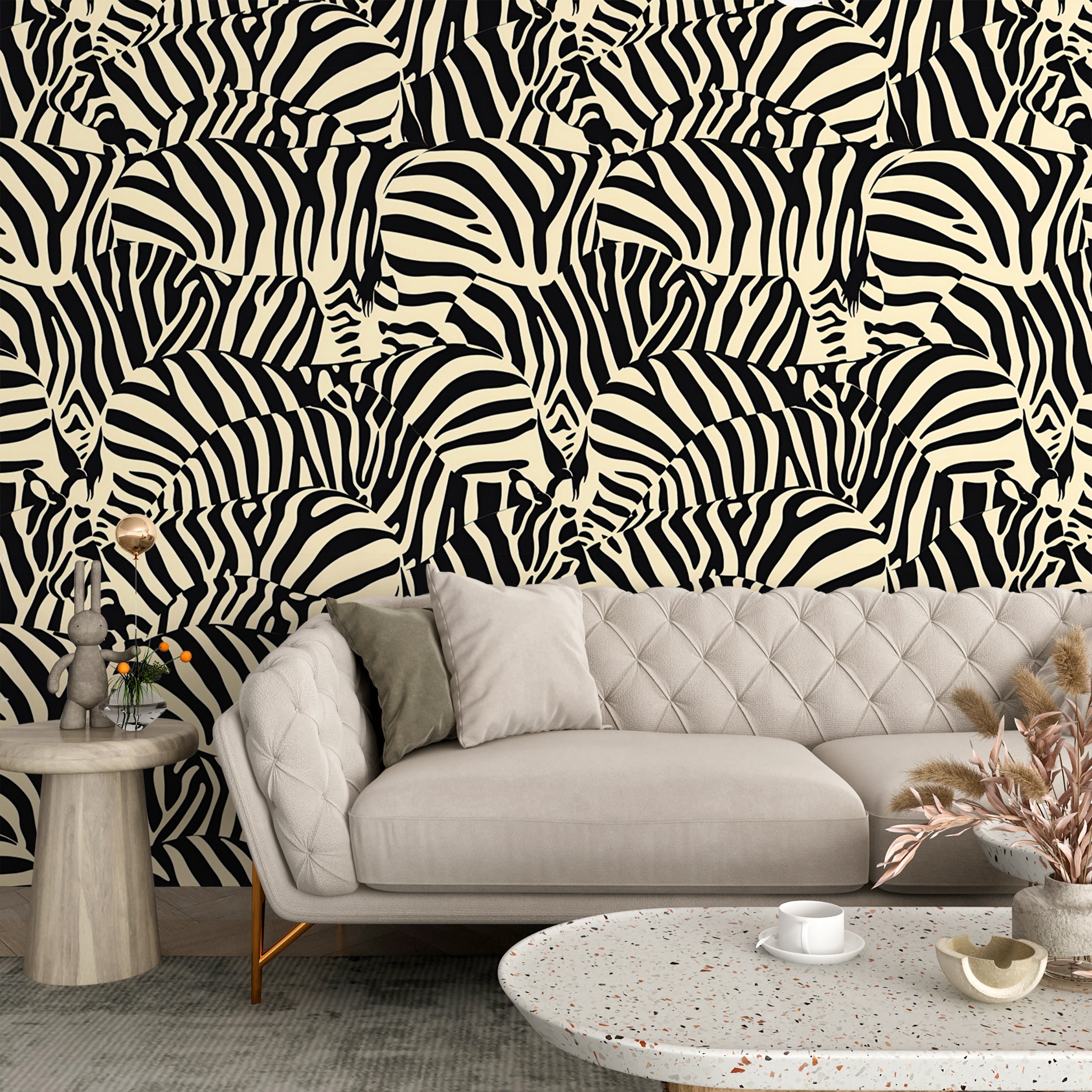 Safari-inspired abstract wall decor