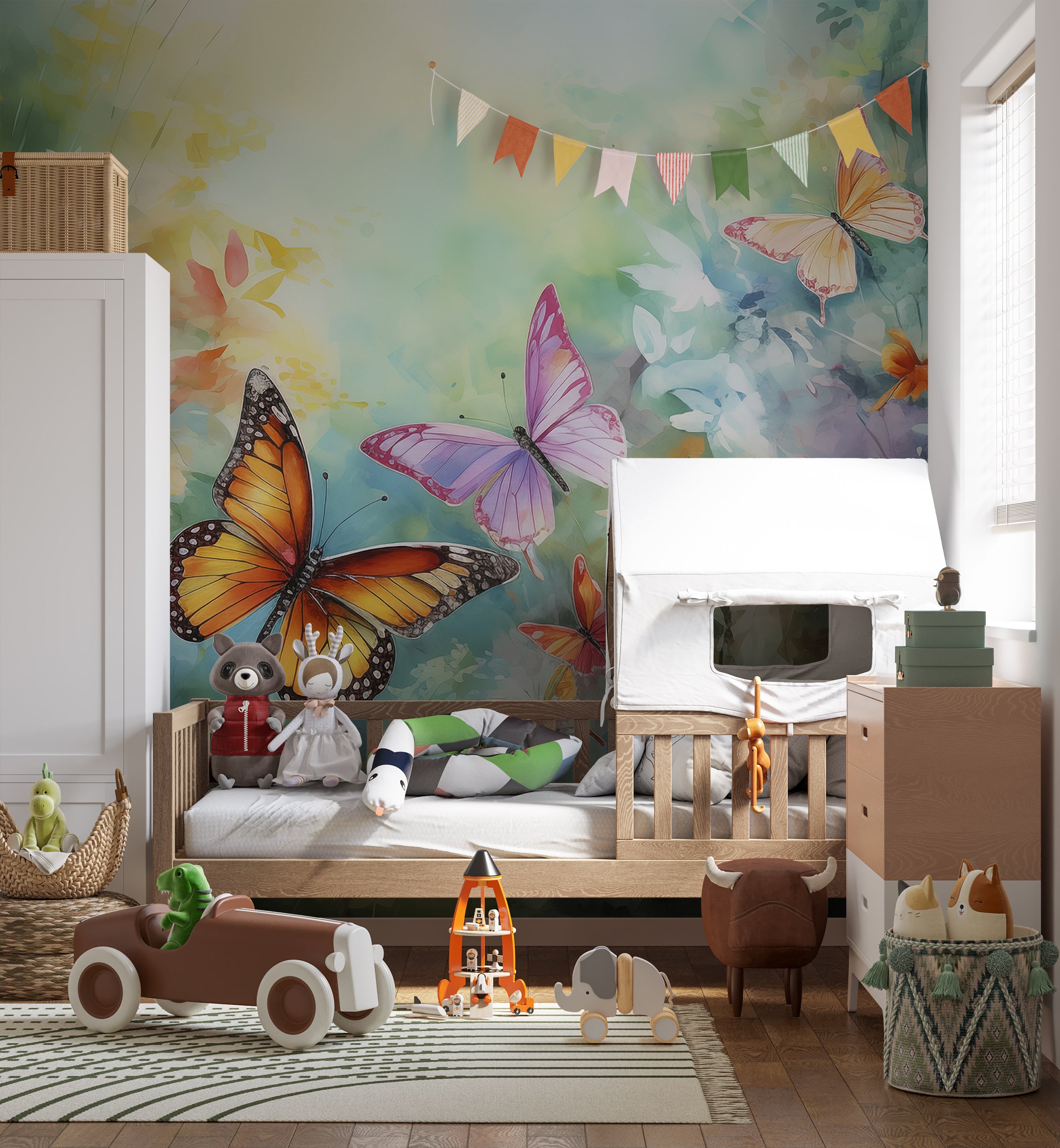 Fairy Forest Butterfly Wallpaper Art