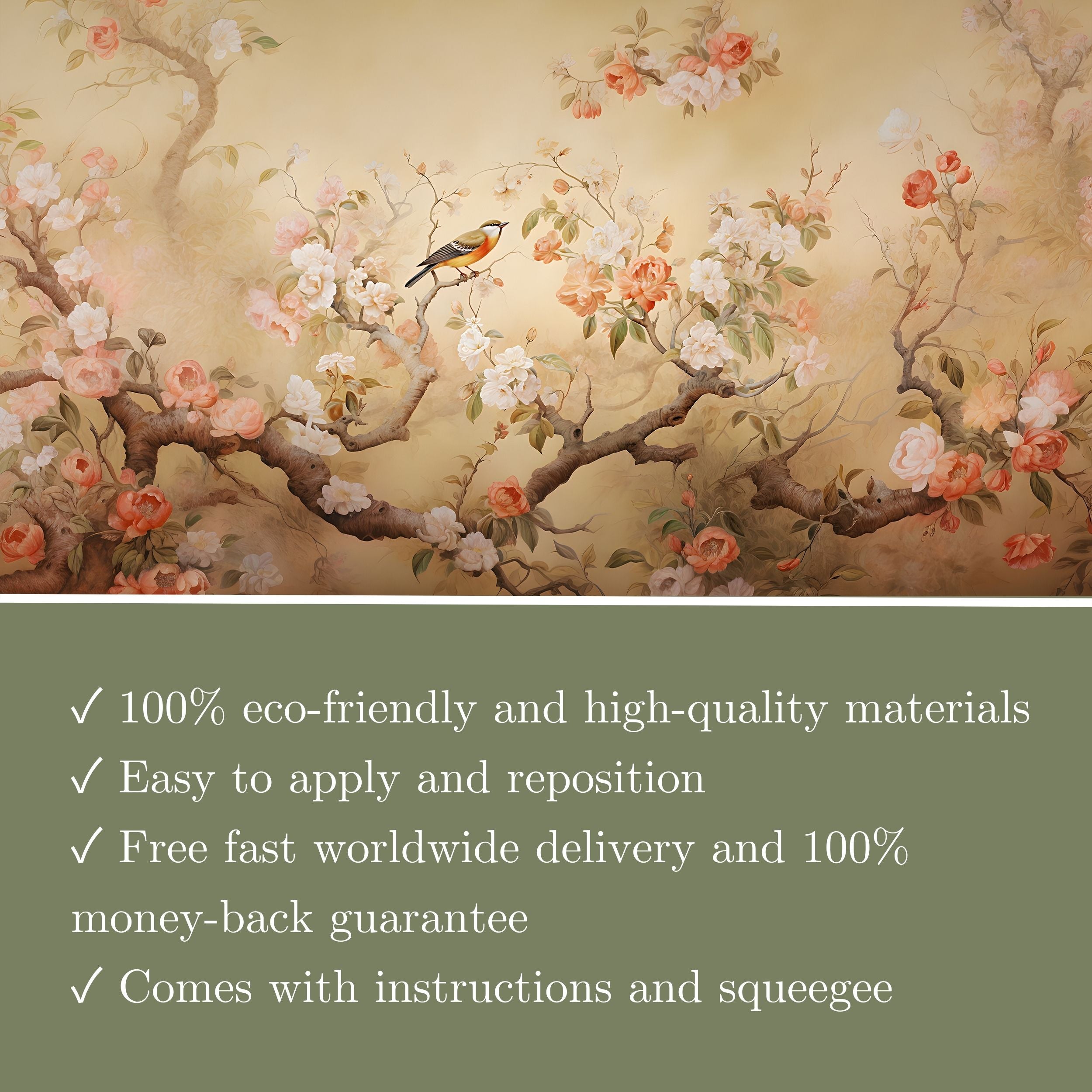 Classic Chinoiserie Mural for Elegance