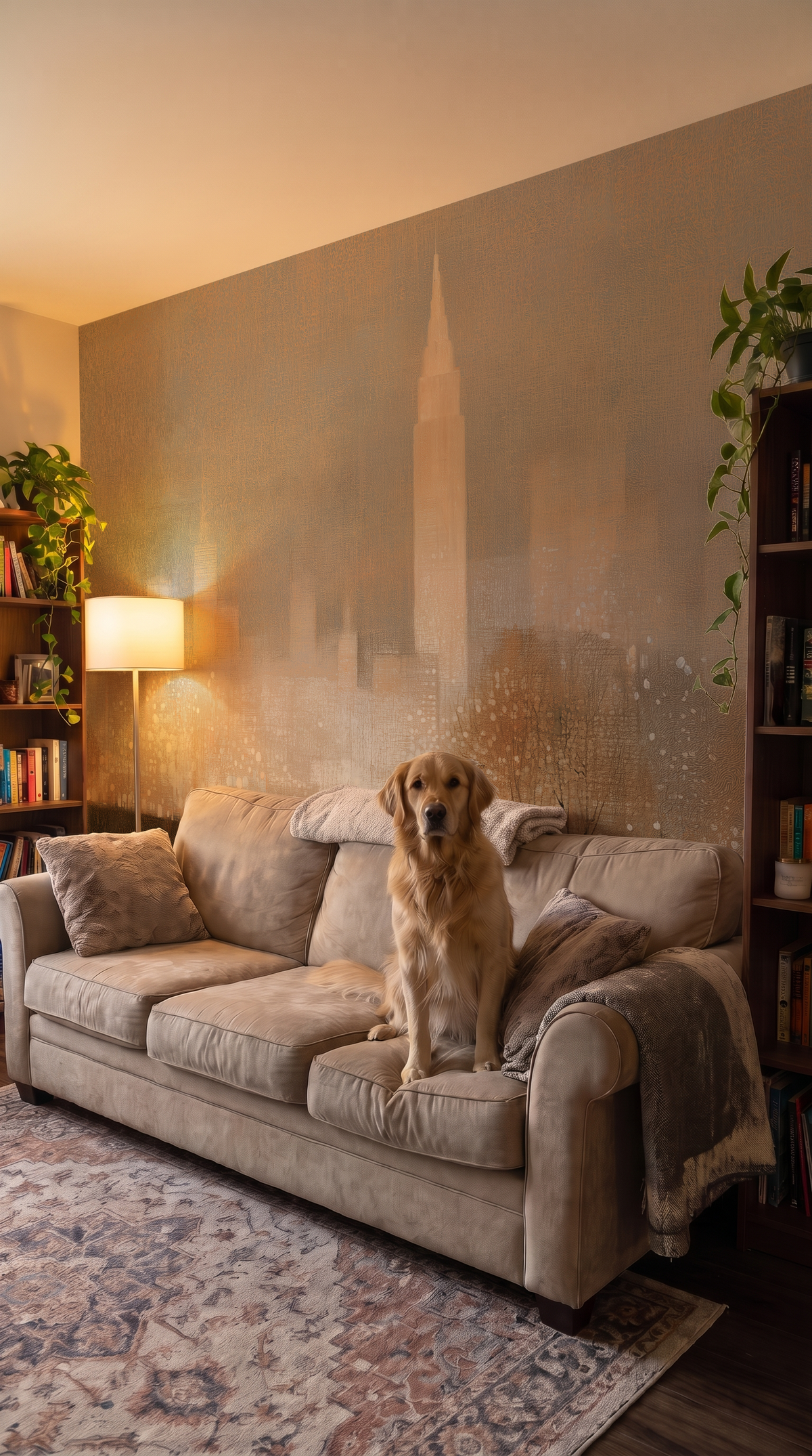 New York City Skyline Wall Mural In Beige And Golden Neutral Tones



Manhattan Skyline Wall Mural With Empire State Building And City Lights